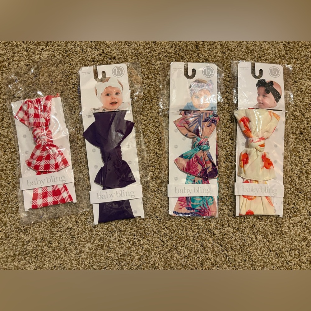 Baby Bling Bow Headbands – Set of 4 (NWT)